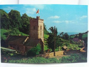 Vintage Postcard St Mary and St Peter Church Salcombe Regis  1970s