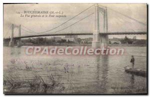 Old Postcard Bouchemaine The Vue Generale And The Suspension Bridge