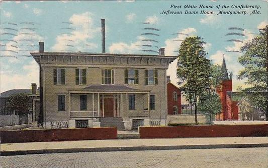 Alabama Montgomery Jefferson Davis Home First White House Of The Confederacy ...