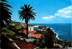 VINTAGE CONTINENTAL SIZE POSTCARD PANORAMIC VIEW OF RAJAMAR TENERIFE (SPAIN) 70s