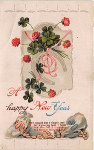 Lot202 greetings uk coin clover flower new year horse shoe