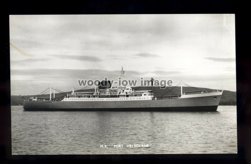 ca0563 - Port Line Cargo Ship - Port Melbourne - postcard