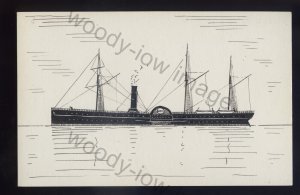 pen061 - Original Pen & Ink Postcard - US Merchant Ship - Humboldt , built 1851