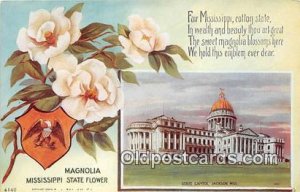 Magnolia, Mississippi State Flower, State Capitol Jackson, Miss, USA Unused 