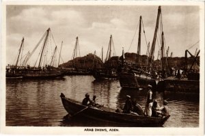 PC ADEN ARAB DHOWS REAL PHOTO YEMEN (a31443)