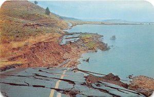 H25/ West Yellowstone Montana Postcard Chrome Earthquake Disaster