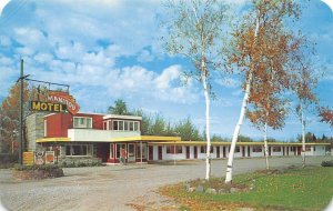 MANITOU MOTEL North Bay, Ontario, Canada Roadside c1950s Chrome Vintage Postcard