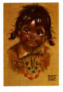 Little Rose Painting by Audrey Young Oppel, Canada, Indigenous Child