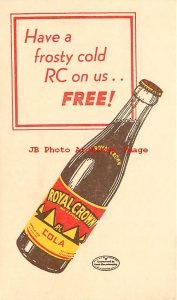 Advertising Card, Royal Crown Cola, RC, Nehi Bottling Company, Stamps Arkansas