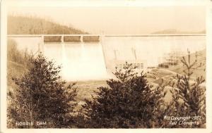 Norris Dam TVA Tennessee c1937 RPPC Real Photo Postcard by Rell Clements