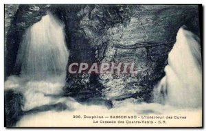 Old Postcard Dauphine Sassenage The Interior of tanks The Cascade Quad Winds