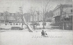 Toboggan Slide with Main House in Background - Sackett Lake, New York