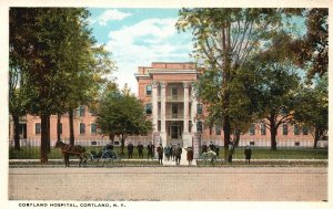 Vintage Postcard 1920's Cortland Hospital Medical Building Cortland New York