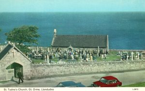 The St. Tudno's Church Great Orme Llandudno United Kingdom UK Vintage Postcard