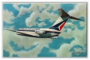 Delta Douglas DC-9-32 Vintage Standard View Postcard Airlines Transportation 