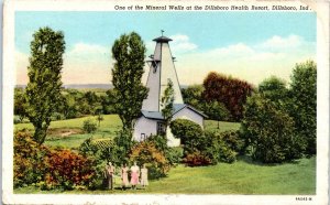 1920s One of the Mineral Wells at Dillsboro Health Resort Dillsboro IN Postcard