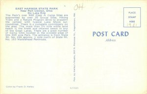 East Harbor State Park Port Clinton Ohio 1960s Postcard Camping Camp Site Area