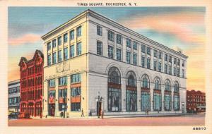 Times Square, Rochester, N.Y., Early Linen Postcard, Unused