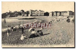 Old Postcard Saint Jean de Luz The Beach and the Golf Hotel