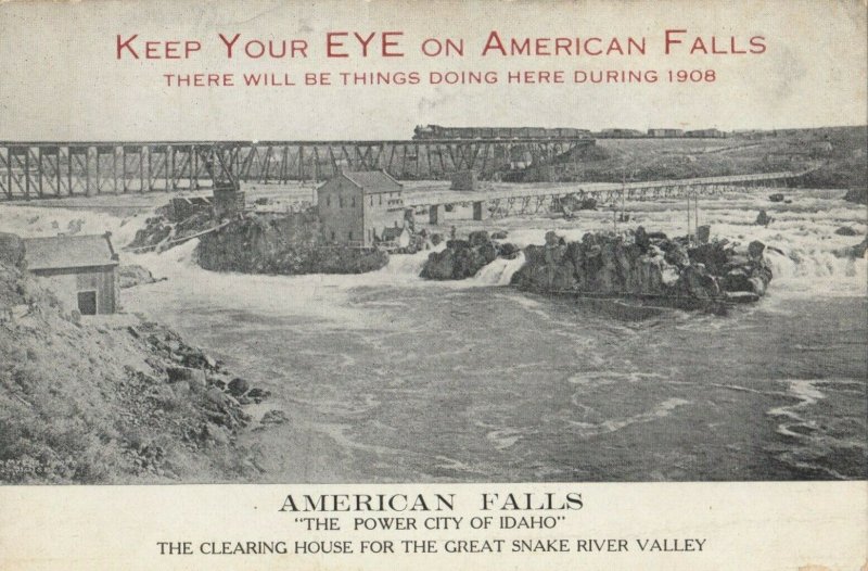 AMERICAN FALLS, Idaho, 1900-10s; Snake River