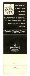 The Fortune Cookie Chinese Restaurant Philadelphia PA Vintage Matchbook Cover 