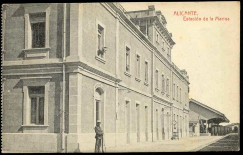 spain, ALICANTE, Estacion de la Marina, Railway Station (1910s)