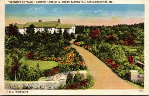 Vtg Kennebunkport ME Seawood Cottage Summer Home of N Booth Tarkington Postcard