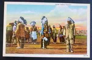 Mint USA Color Picture Postcard Native Americana Osage Indian Dancers