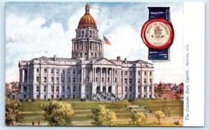 COLORADO ~ STATE CAPITOL (Denver) & SEAL  c1910s Tuck Oilette Postcard