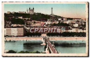 Old Postcard Lyon Courthouse and Coffine Fourviere