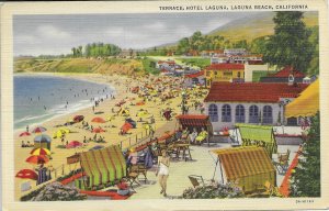 US used California - Laguna Beach Stamp #552, Mailed 1938.  Nice.