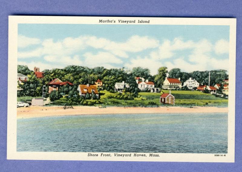 Martha's Vineyard, Mass/MA Postcard, Shore Front, Cape Cod