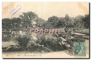 Old postcard Pau Beaumont Park Lake