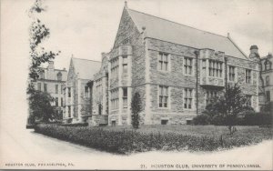 Postcard Houston Club University of Pennsylvania Philadelphia PA