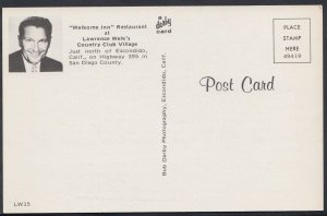 America Postcard - Welkome Inn Restaurant, Lawrence Welk's Country Club  RT107