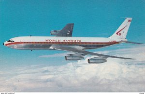 WORLD Airways 707 Jet airplane , 60-70s
