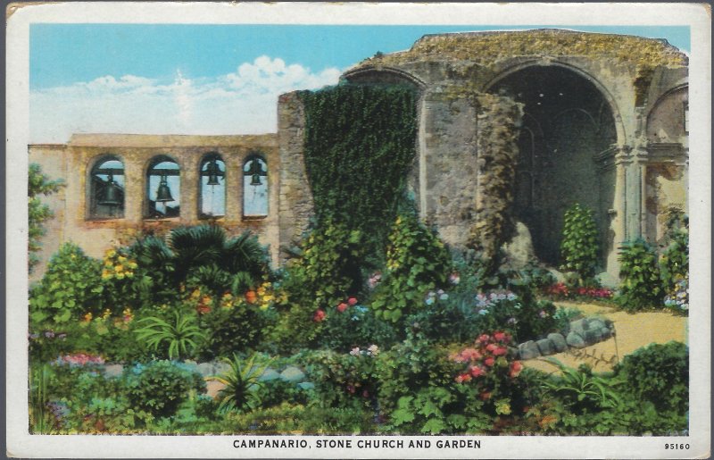 CAMPANARIO  STONE CHURCH AND GARDEN SAN JUAN CAPISTRANO (95160)