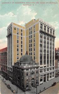 Buffalo New York~Chamber of Commerce Building & Bank of Buffalo~1909 Postcard