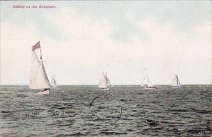 New Jersey Atlantic City Sailing At The Seashore 1910