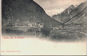 Switzerland Gruss aus Göschenen Vintage Postcard C079