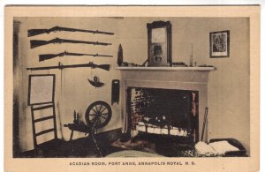 Rifles, Spinning Wheel, Arcadian Room, Fort Anne, Annapolis Royal, Nova Scotia