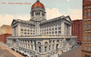 Chicago Illinois~Federal Building Corner View~c1910 Postcard