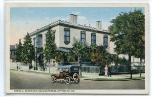 General Sherman's Headquarters Savannah Georgia 1920s postcard