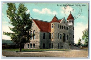 Billings Montana Postcard Parmly Billings Exterior Building 1908 Vintage Antique