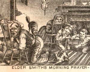 1880s Thos. J. France Druggist & Pharmacist Comical Prayer Scared Cat Dog P133