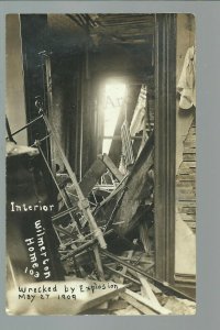 Preemption ILLINOIS RP 1909 EXPLOSION Ruins nr Aledo Woodhull GHOST TOWN DPO?