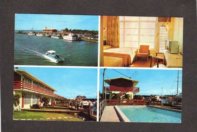 FL Gilbert's Motel Marina Restaurant Jewfish Creek Key Largo Florida Postcard