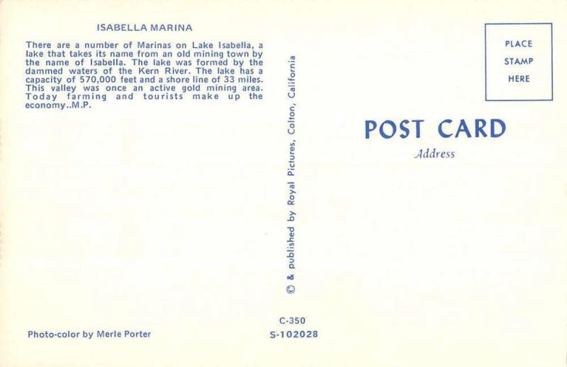 Isabella California Marina Pier Beach Vintage Postcard K20106 