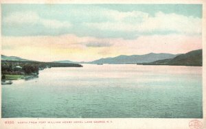 Vintage Postcard 1920s North From Fort William Henry Hotel Lake George New York