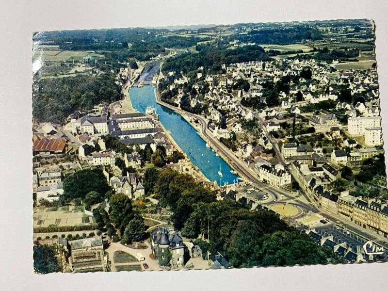 POSTED 1967 VINTAGE POSTCARD - MORLAIX FINISTERE ARIEL VIEW FRANCE (KK314) 